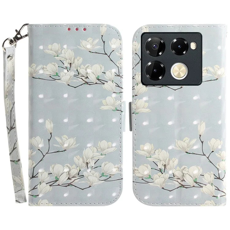 For Infinix Note 40 Pro+ / Note 40 Pro 5G Case 3D Pattern Print Leather Wallet Phone Cover
