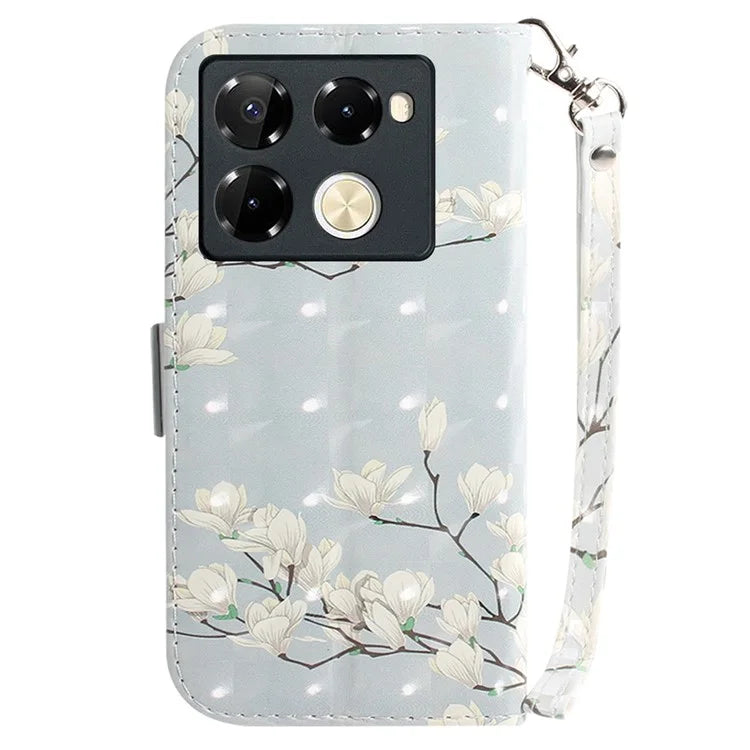 For Infinix Note 40 Pro+ / Note 40 Pro 5G Case 3D Pattern Print Leather Wallet Phone Cover
