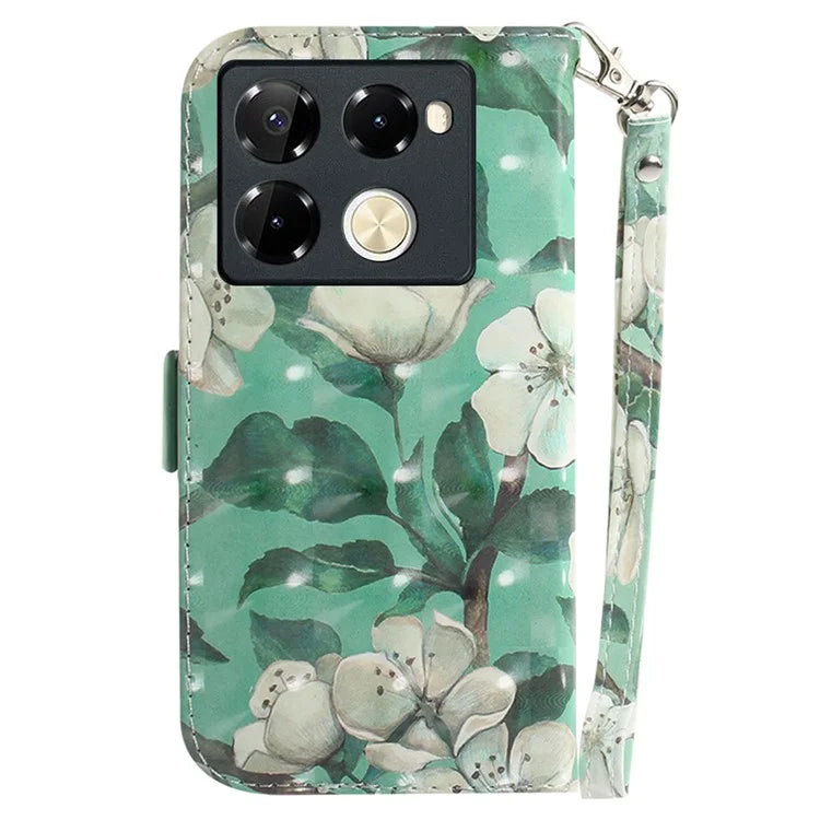 For Infinix Note 40 Pro+ / Note 40 Pro 5G Case 3D Pattern Print Leather Wallet Phone Cover