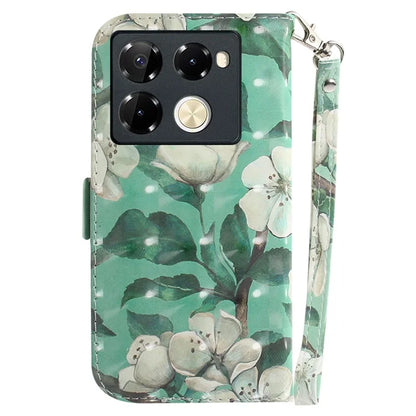 For Infinix Note 40 Pro+ / Note 40 Pro 5G Case 3D Pattern Print Leather Wallet Phone Cover