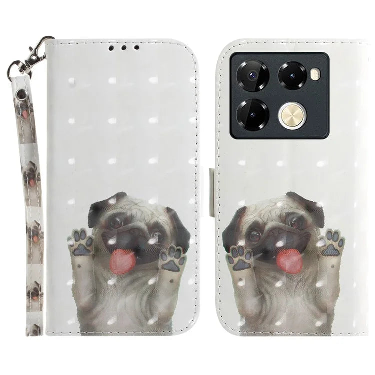 For Infinix Note 40 Pro+ / Note 40 Pro 5G Case 3D Pattern Print Leather Wallet Phone Cover