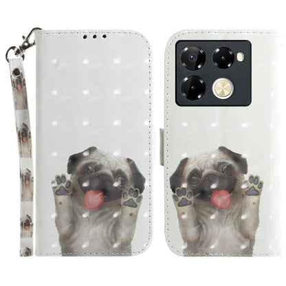 For Infinix Note 40 Pro+ / Note 40 Pro 5G Case 3D Pattern Print Leather Wallet Phone Cover