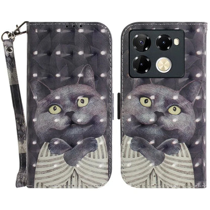 For Infinix Note 40 Pro+ / Note 40 Pro 5G Case 3D Pattern Print Leather Wallet Phone Cover