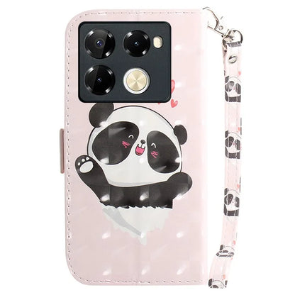 For Infinix Note 40 Pro+ / Note 40 Pro 5G Case 3D Pattern Print Leather Wallet Phone Cover
