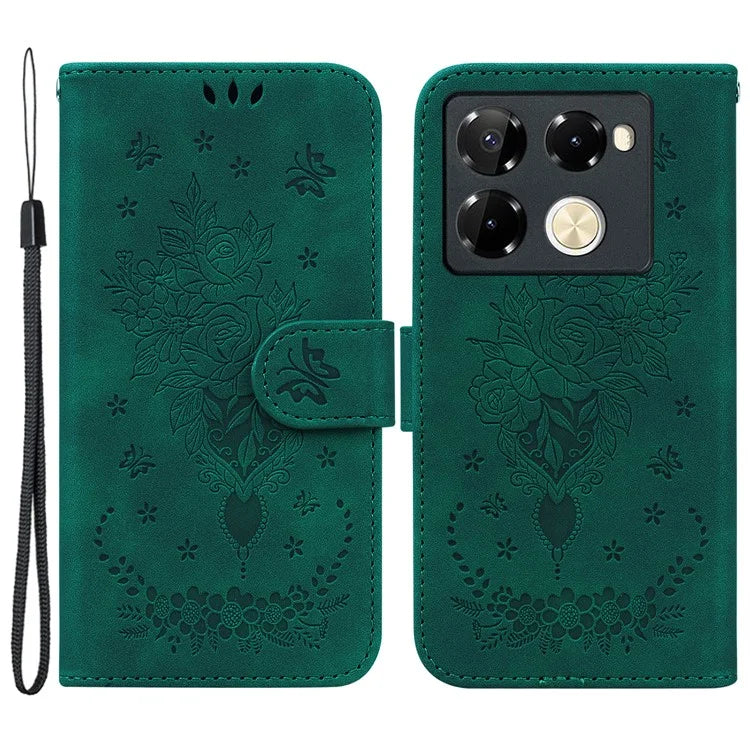 For Infinix Note 40 Pro+ / Note 40 Pro 5G Case Imprinted Leather Full Protection Phone Cover