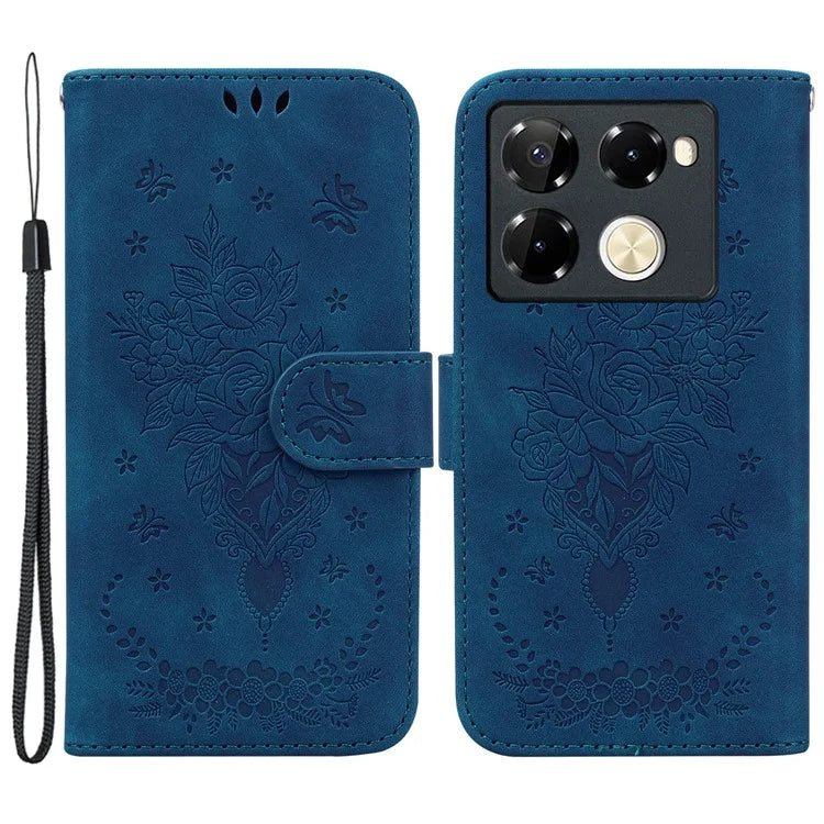 For Infinix Note 40 Pro+ / Note 40 Pro 5G Case Imprinted Leather Full Protection Phone Cover