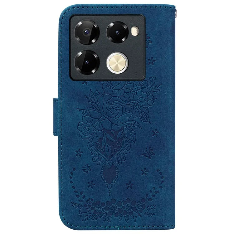 For Infinix Note 40 Pro+ / Note 40 Pro 5G Case Imprinted Leather Full Protection Phone Cover