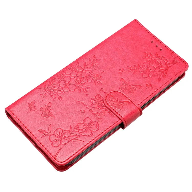 For Xiaomi Redmi Note 13 Pro 5G / Poco X6 5G Case Butterfly Floral Imprint Leather Wallet Phone Cover