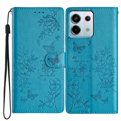 For Xiaomi Redmi Note 13 Pro 4G / Poco M6 Pro 4G Case Butterfly Floral Imprint Leather Wallet Phone Cover
