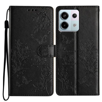 For Xiaomi Redmi Note 13 Pro 4G / Poco M6 Pro 4G Case Butterfly Floral Imprint Leather Wallet Phone Cover