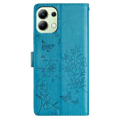 For Xiaomi Redmi Note 13 4G Leather Case Butterfly Floral Imprint Wallet Phone Shell