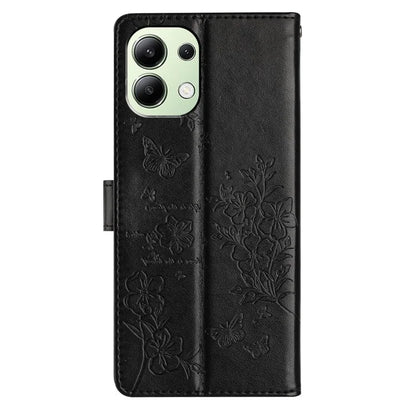 For Xiaomi Redmi Note 13 4G Leather Case Butterfly Floral Imprint Wallet Phone Shell