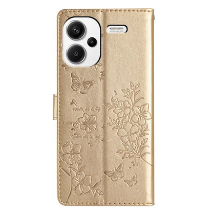For Xiaomi Redmi Note 13 Pro+ 5G Phone Case Butterfly Floral Imprint Leather Wallet Cover