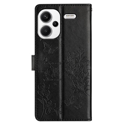 For Xiaomi Redmi Note 13 Pro+ 5G Phone Case Butterfly Floral Imprint Leather Wallet Cover