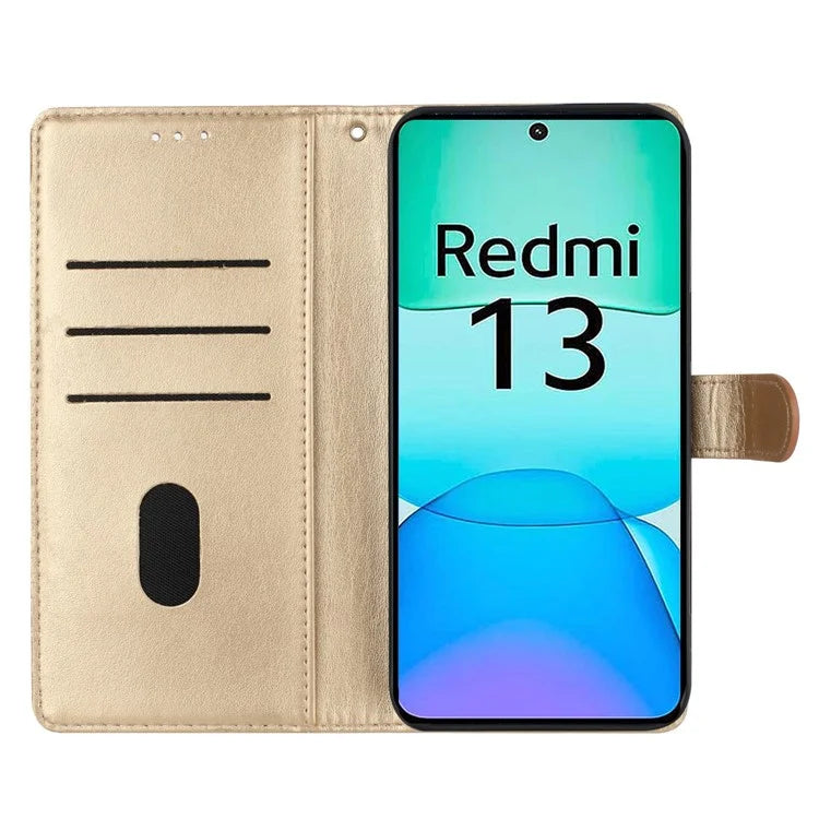 For Xiaomi Redmi 13 5G / 13 4G Phone Case Butterfly Floral Imprint Leather Wallet Cover