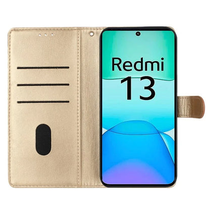 For Xiaomi Redmi 13 5G / 13 4G Phone Case Butterfly Floral Imprint Leather Wallet Cover