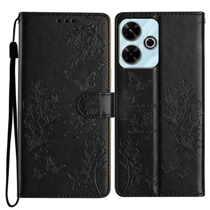 For Xiaomi Redmi 13 5G / 13 4G Phone Case Butterfly Floral Imprint Leather Wallet Cover