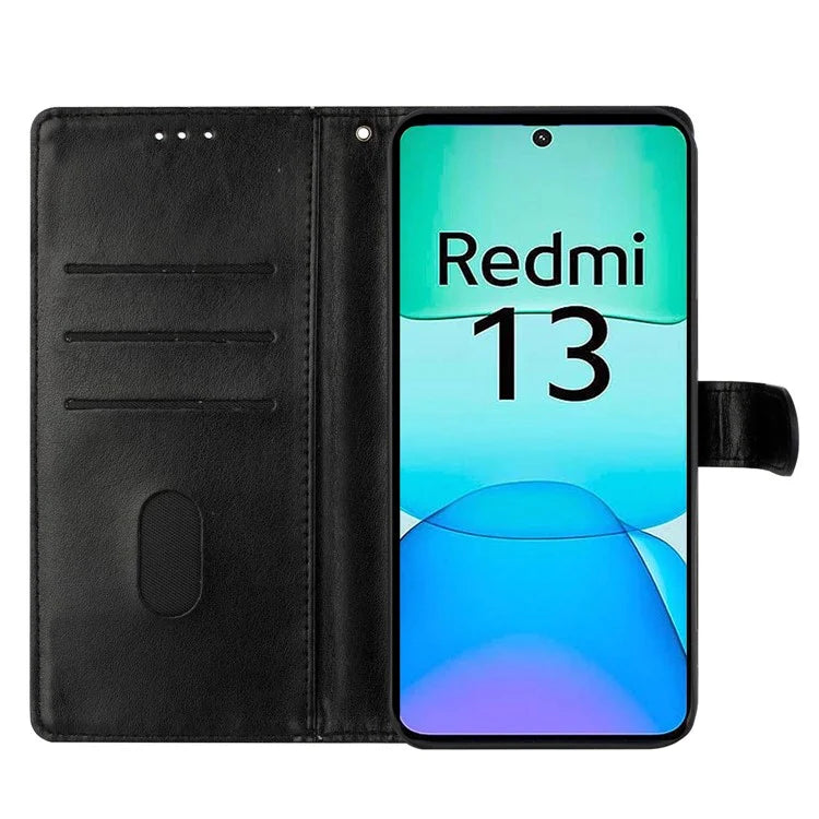 For Xiaomi Redmi 13 5G / 13 4G Phone Case Butterfly Floral Imprint Leather Wallet Cover
