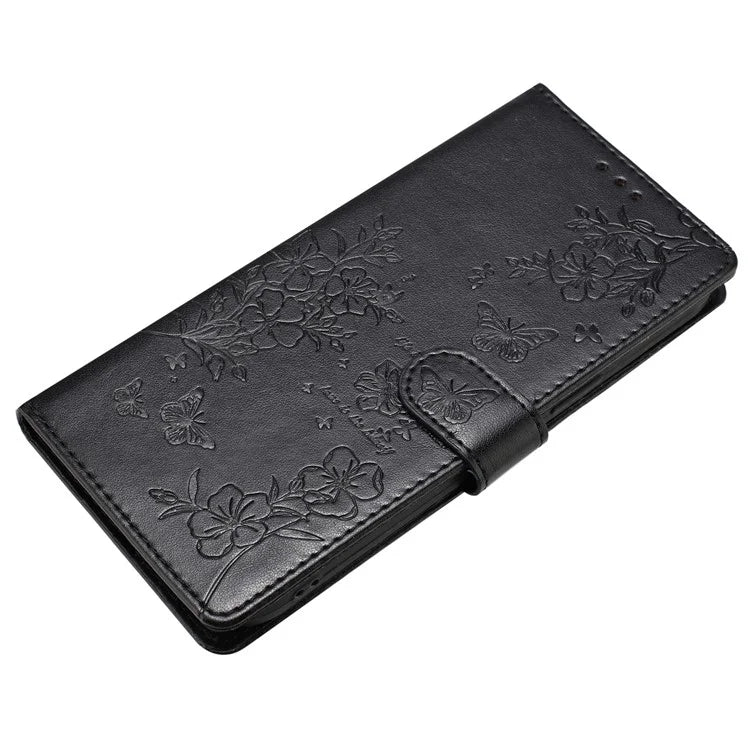 For Xiaomi Redmi 13 5G / 13 4G Phone Case Butterfly Floral Imprint Leather Wallet Cover