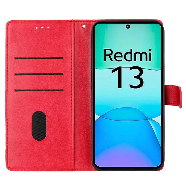 For Xiaomi Redmi 13 5G / 13 4G Phone Case Butterfly Floral Imprint Leather Wallet Cover