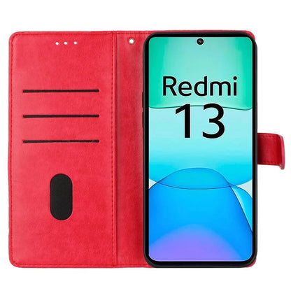 For Xiaomi Redmi 13 5G / 13 4G Phone Case Butterfly Floral Imprint Leather Wallet Cover