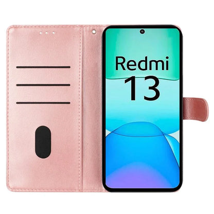 For Xiaomi Redmi 13 5G / 13 4G Phone Case Butterfly Floral Imprint Leather Wallet Cover