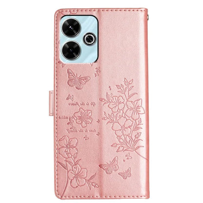 For Xiaomi Redmi 13 5G / 13 4G Phone Case Butterfly Floral Imprint Leather Wallet Cover