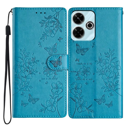 For Xiaomi Redmi 13 5G / 13 4G Phone Case Butterfly Floral Imprint Leather Wallet Cover