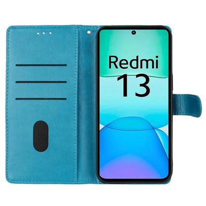 For Xiaomi Redmi 13 5G / 13 4G Phone Case Butterfly Floral Imprint Leather Wallet Cover