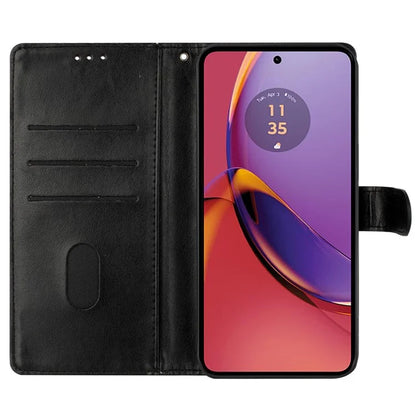 For Motorola Moto G45 5G / G34 5G Stand Case Butterfly Floral Imprint Leather Wallet Phone Cover