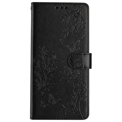 For Motorola Moto G45 5G / G34 5G Stand Case Butterfly Floral Imprint Leather Wallet Phone Cover