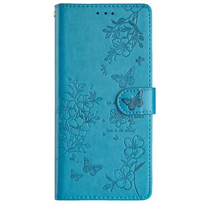 For Motorola Moto G45 5G / G34 5G Stand Case Butterfly Floral Imprint Leather Wallet Phone Cover