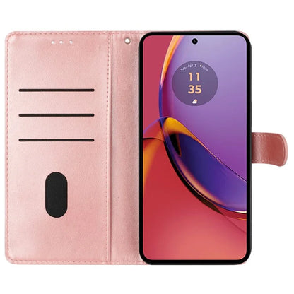 For Motorola Moto G45 5G / G34 5G Stand Case Butterfly Floral Imprint Leather Wallet Phone Cover