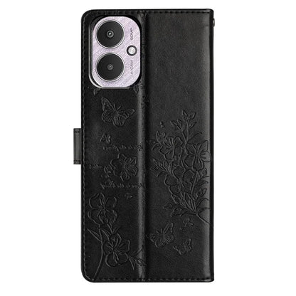 For Xiaomi Redmi 13C 4G / Poco C65 4G Phone Case Butterfly Floral Imprint Stand Leather Cover
