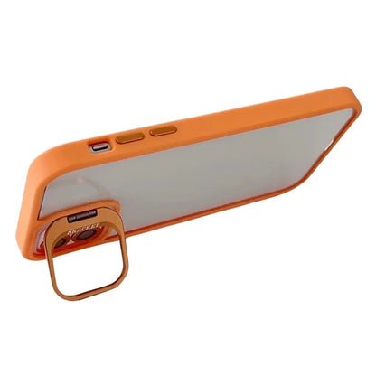 WANLONFENG NKS Series For iPhone 12 Acrylic Phone Case Kickstand Cover with Screen Film and Lens Film