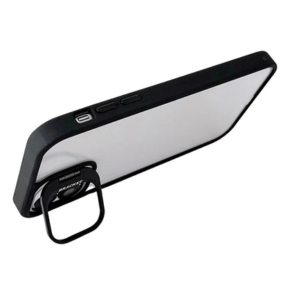 WANLONFENG NKS Series For iPhone 12 Acrylic Phone Case Kickstand Cover with Screen Film and Lens Film