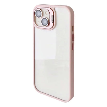 WANLONFENG NKS Series For iPhone 14 Acrylic Phone Case Kickstand Cover with Screen Film and Lens Film