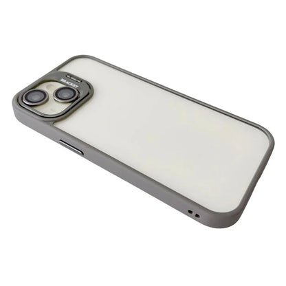 WANLONFENG NKS Series For iPhone 14 Acrylic Phone Case Kickstand Cover with Screen Film and Lens Film