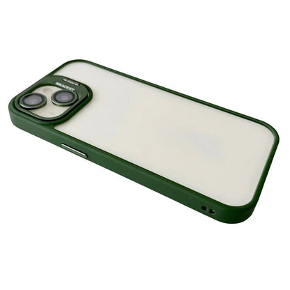 WANLONFENG NKS Series For iPhone 14 Acrylic Phone Case Kickstand Cover with Screen Film and Lens Film