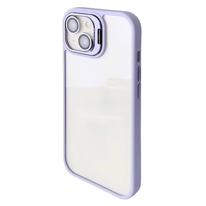 WANLONFENG NKS Series For iPhone 14 Acrylic Phone Case Kickstand Cover with Screen Film and Lens Film