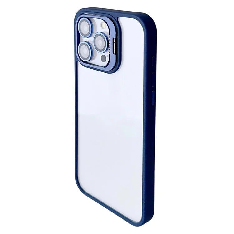 WANLONFENG NKS Series For iPhone 14 Pro Acrylic Phone Case Kickstand Cover with Screen Film and Lens Film