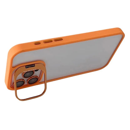 WANLONFENG NKS Series For iPhone 14 Pro Acrylic Phone Case Kickstand Cover with Screen Film and Lens Film