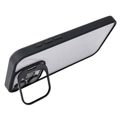 WANLONFENG NKS Series For iPhone 14 Pro Acrylic Phone Case Kickstand Cover with Screen Film and Lens Film