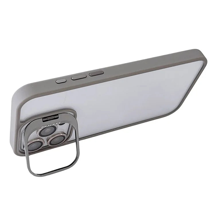WANLONFENG NKS Series For iPhone 14 Pro Acrylic Phone Case Kickstand Cover with Screen Film and Lens Film