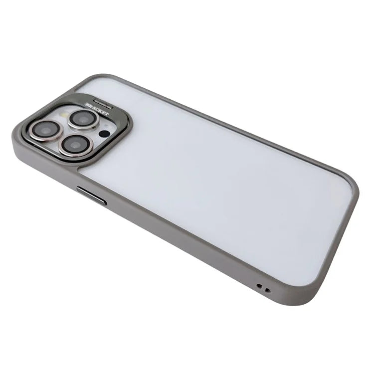 WANLONFENG NKS Series For iPhone 14 Pro Acrylic Phone Case Kickstand Cover with Screen Film and Lens Film