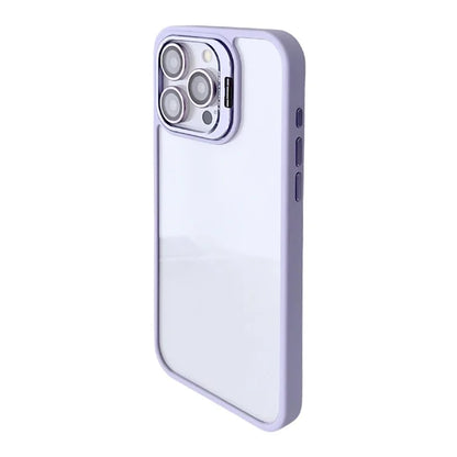 WANLONFENG NKS Series For iPhone 14 Pro Acrylic Phone Case Kickstand Cover with Screen Film and Lens Film