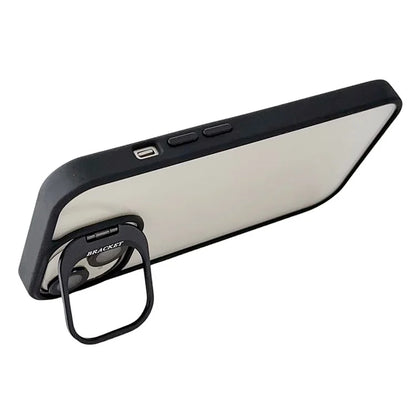 WANLONFENG NKS Series For iPhone 15 Acrylic Phone Case Kickstand Cover with Screen Film and Lens Film
