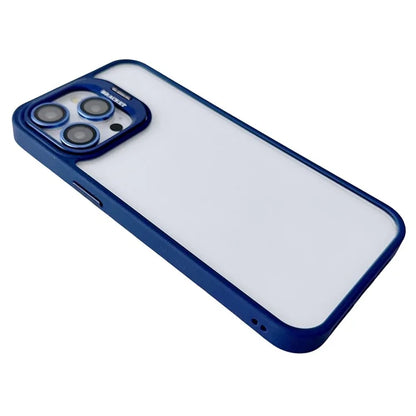 WANLONFENG NKS Series For iPhone 15 Pro Max Acrylic Phone Case Kickstand Cover with Screen Film and Lens Film