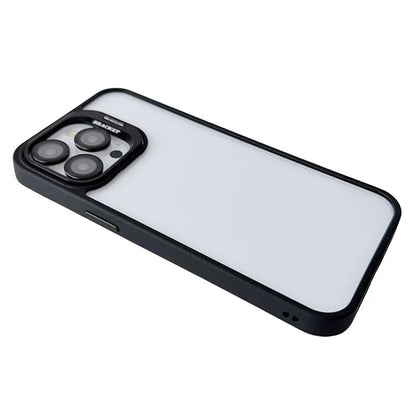 WANLONFENG NKS Series For iPhone 15 Pro Max Acrylic Phone Case Kickstand Cover with Screen Film and Lens Film