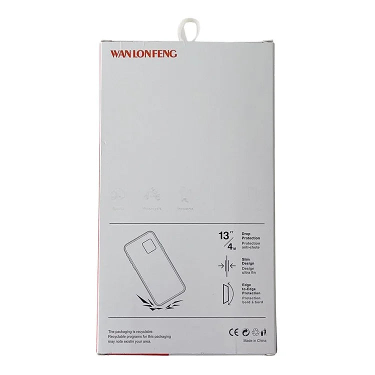 WANLONFENG NKS Series For iPhone 15 Pro Max Acrylic Phone Case Kickstand Cover with Screen Film and Lens Film